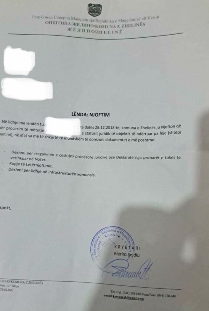 Reagim i ashpër nga BDI në Zhelinë  Kryetari në ikje po përpiqet të frikësojë qytetarët në ditët e fundit të mandatit 