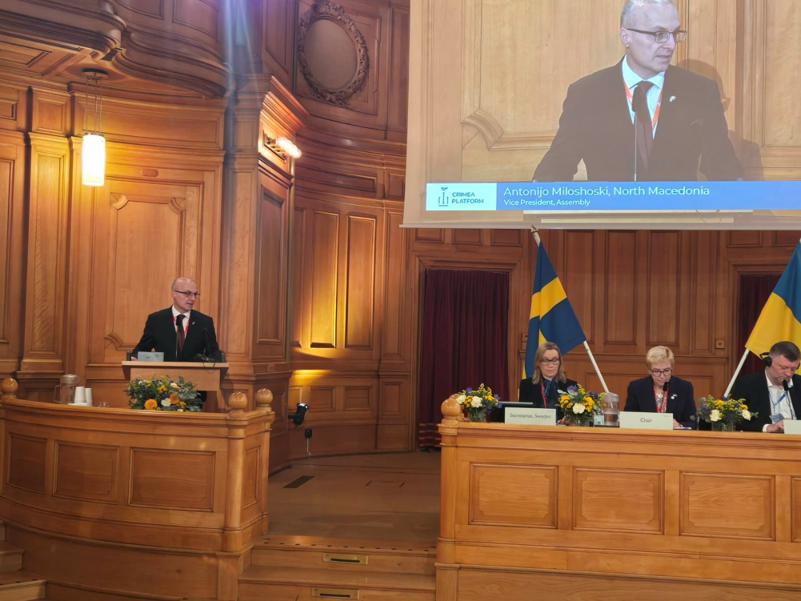 Nënkryetari i Kuvendit  Miloshoski mori pjesë në Samitin e 4 t Parlamentar të Platformës Ndërkombëtare për Krimen dhe zhvilloi takime bilaterale në Stokholm