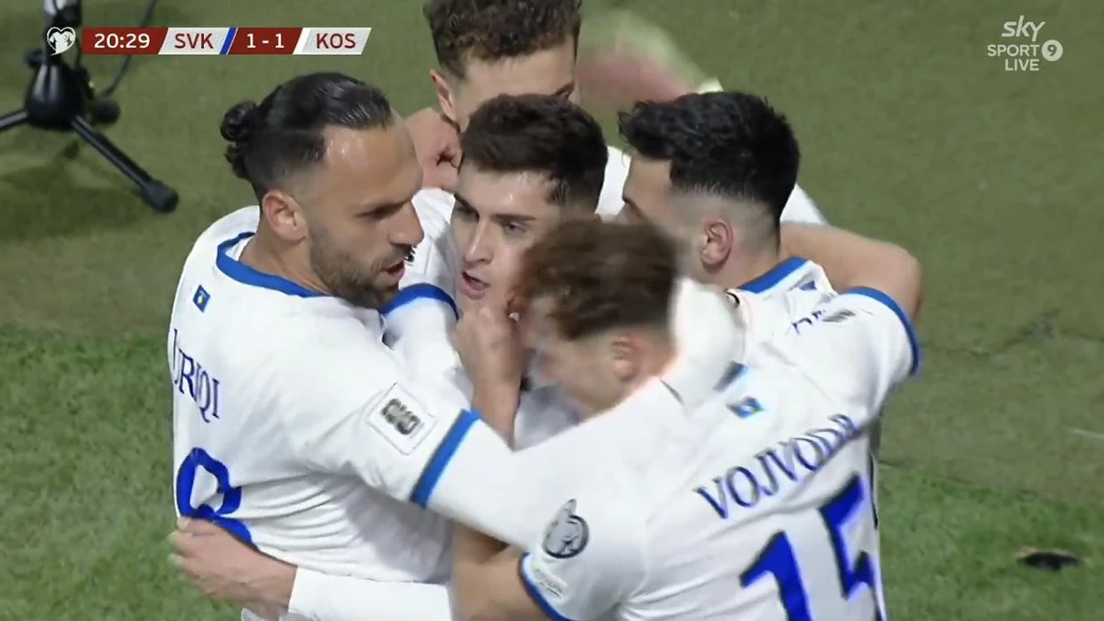Supergol nga Veldin Hoxha, Kosova barazon ndaj Sllovakisë