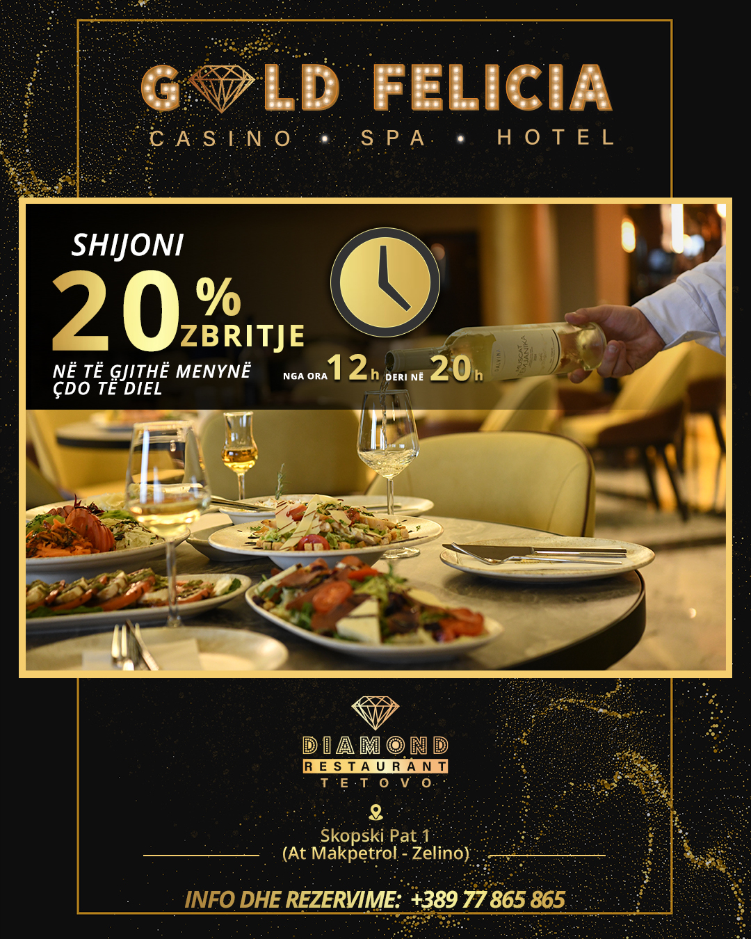 Ofertë gastronomike javore në Gold Felicia Tetovë me 20% zbritje