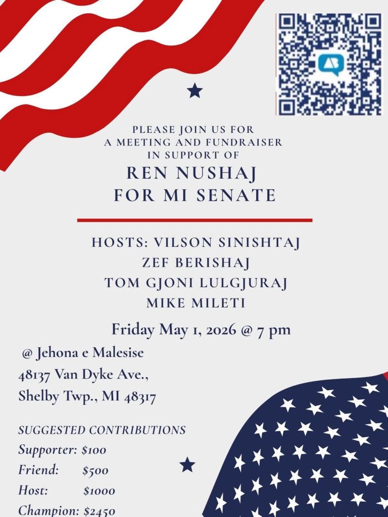 Vilson Sinishtaj mobilizon shqiptarët në Michigan  Thirrje për unitet dhe përfaqësim në Senat