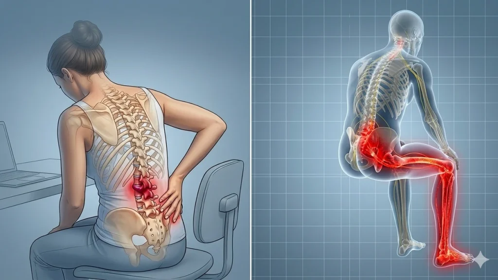 Ishiasi irritohet nga qëndrimi ulur  5 ushtrime që lehtësojnë dhimbjen dhe ndjesinë që zbret në këmbë