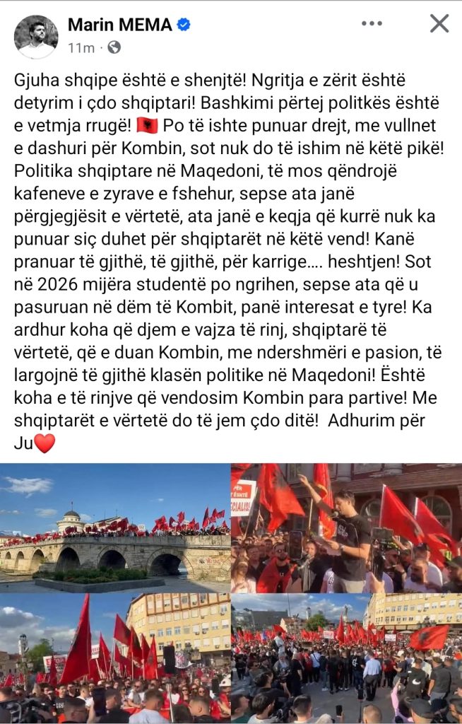 Marin Mema fajëson BDI në  Për vite heshtën për interesa  sot studentët detyrohen të protestojnë