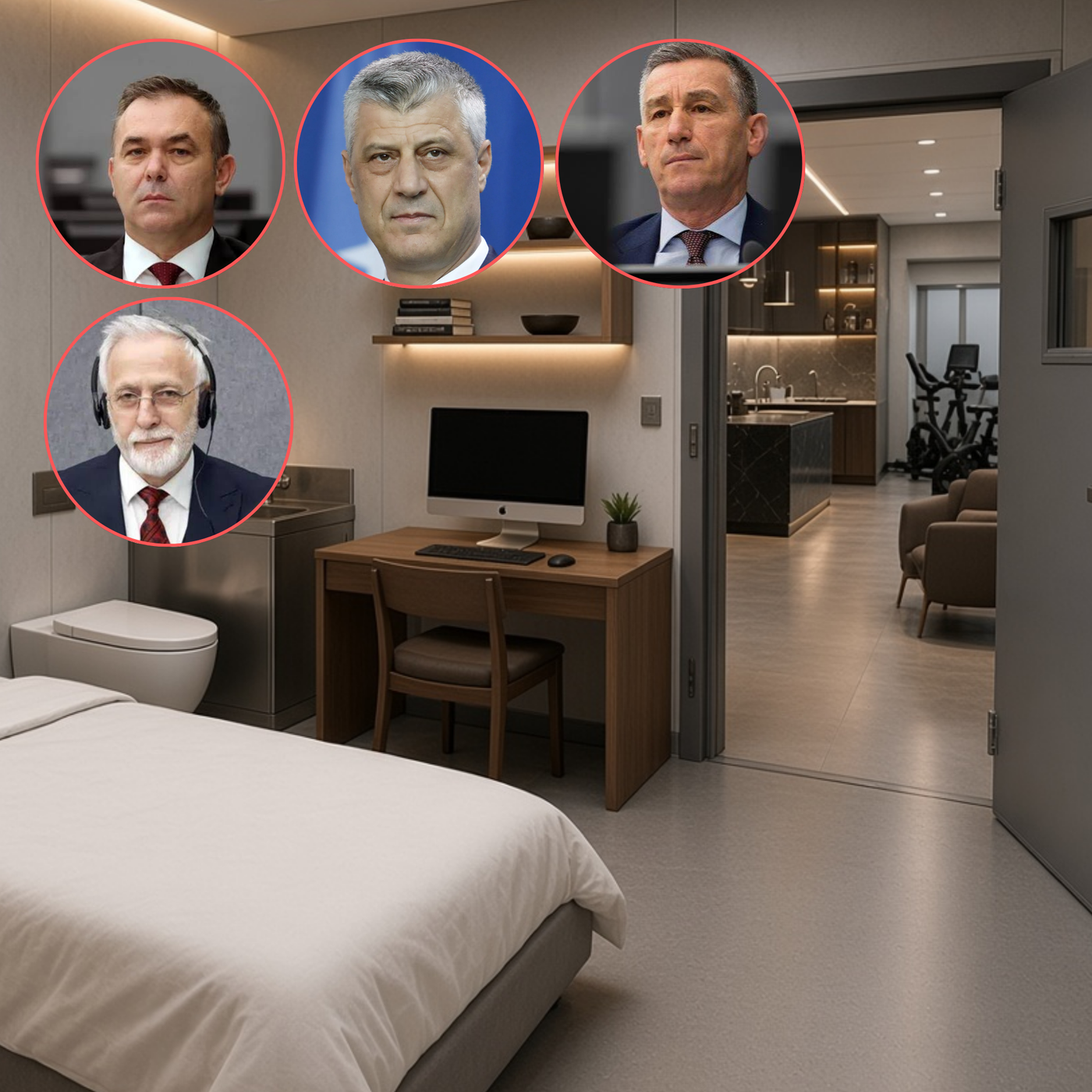 Si është jeta e Thaçit, Veselit, Selimit dhe Krasniqit në paraburgimin e Hagës?
